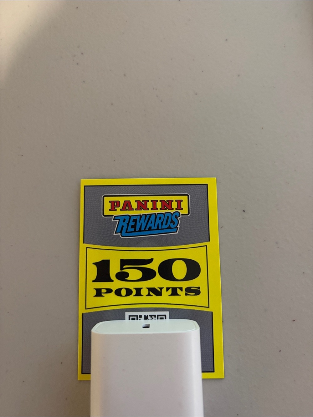 Panini Yellow 150 Points Promotional Card with Blue Logo